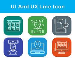 ui y ux vector icono conjunto