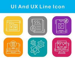 ui y ux vector icono conjunto