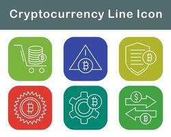 Bitcoin And Cryptocurrency Vector Icon Set