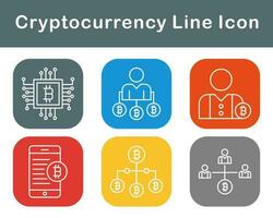 Bitcoin And Cryptocurrency Vector Icon Set