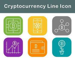 Bitcoin And Cryptocurrency Vector Icon Set