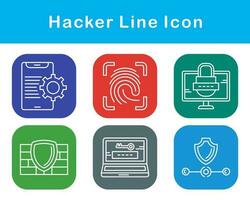 conjunto de iconos de vector de hacker