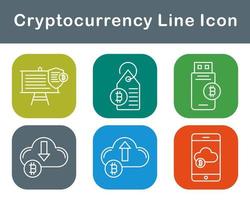 bitcoin y criptomoneda vector icono conjunto