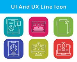 ui y ux vector icono conjunto