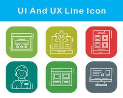 ui y ux vector icono conjunto