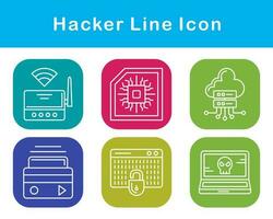 conjunto de iconos de vector de hacker