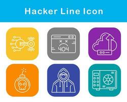 conjunto de iconos de vector de hacker