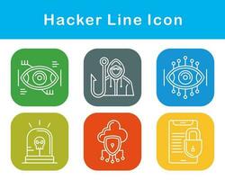 conjunto de iconos de vector de hacker