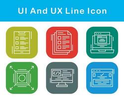 ui y ux vector icono conjunto