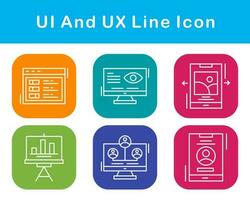 ui y ux vector icono conjunto