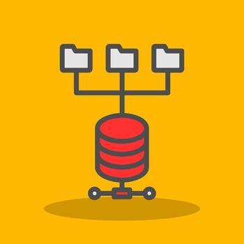 diseño de icono de vector de fuente de datos