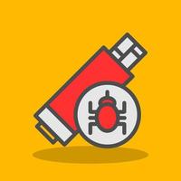 Pendrive Virus Vector Icon Design