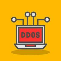 diseño de icono de vector de ddos