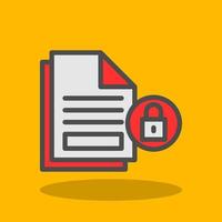 Document Locked Vector Icon Design