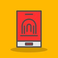 Mobile Fingerprint Vector Icon Design