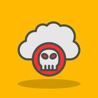 Infected Cloud Vector Icon Design