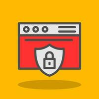 Website Security Vector Icon Design