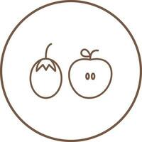 Fruits and Vegetables Line Icon vector