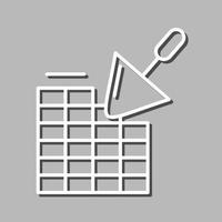 Brickwall Line Icon vector