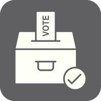 Going to cast vote Glyph Icon vector