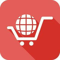 Global Shopping Glyph Icon vector