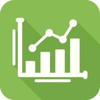 Bar Chart Glyph Icon vector