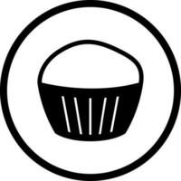 icono de vector de muffin de chocolate