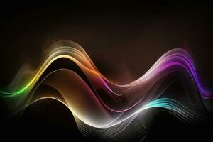 Abstract Background wave line neon photo