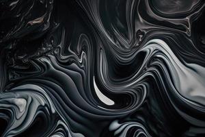 Black Marble ink texture acrylic painted waves texture background photo
