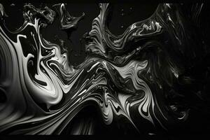 Black Marble ink texture acrylic painted waves texture background photo