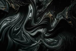 Black Marble ink texture acrylic painted waves texture background photo