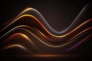 Abstract Background wave line neon photo