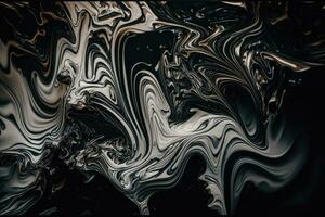 Black Marble ink texture acrylic painted waves texture background photo