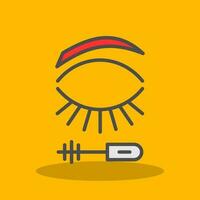 Eyelash Mascara Vector Icon Design