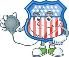 proteger insignias Estados Unidos icono diseño vector