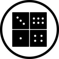 icono de vector de juego de dominó