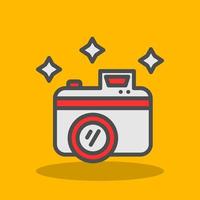 New Year Camera Vector Icon Design