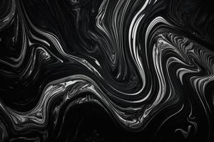 Black Marble ink texture acrylic painted waves texture background photo