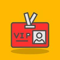 VIP Pass Vector Icon Design