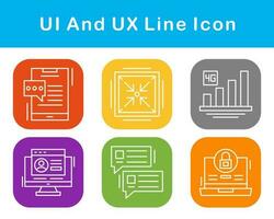 ui y ux vector icono conjunto