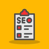 diseño de icono de vector de lista de verificación seo