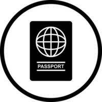 icono de vector de pasaporte