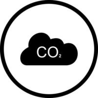 icono de vector de dióxido de carbono