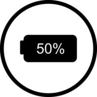 Unique Half Battery Vector Icon