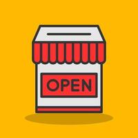 Shop Open Vector Icon Design