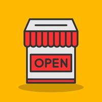 Shop Open Vector Icon Design