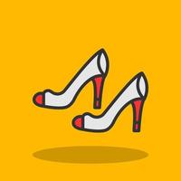 diseño de icono de vector de tacones altos