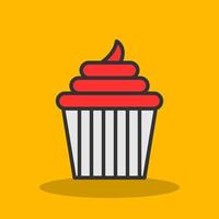 Wedding Cupcake Vector Icon Design