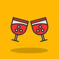 Drink Glasses Vector Icon Design