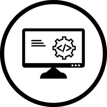 icono de vector de optimización de código único